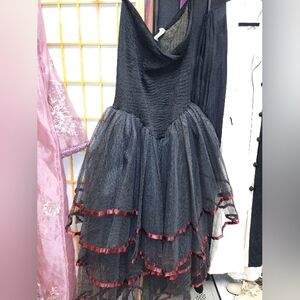 Black and Red Tulle Dress